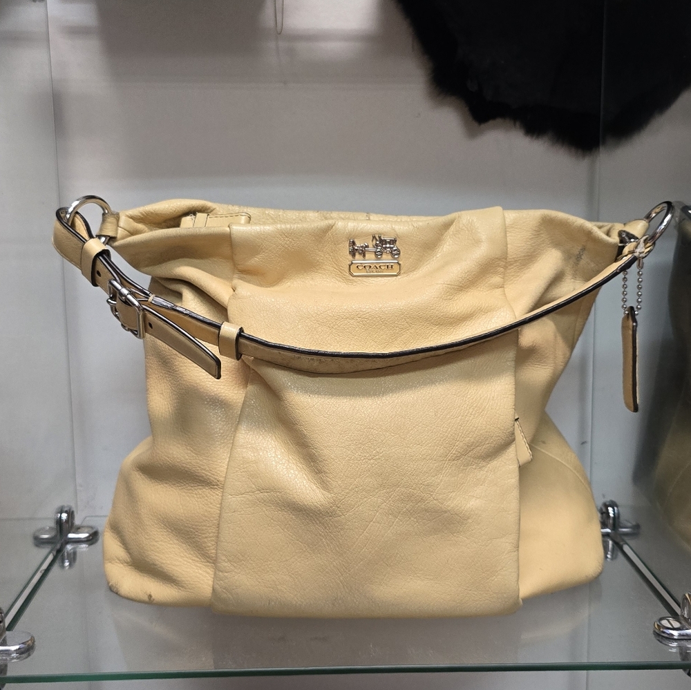 Coach Yellow Leather Shoulder Bag